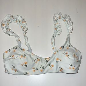 aerie floral bathing suit top